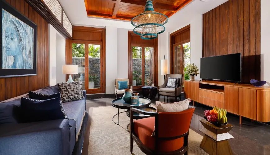 The Tulou Bali, Jimbaran, Bali — luxury villa living room with modern tropical decor | The Luxury Bali