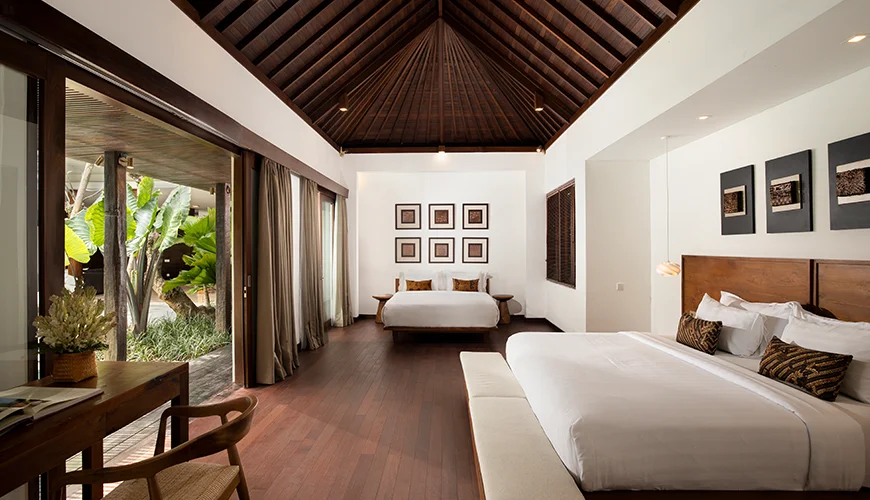 Villa Ambara, Canggu, Bali — luxurious bali master bedroom features a king size bed and elegant decor | The Luxury Bali