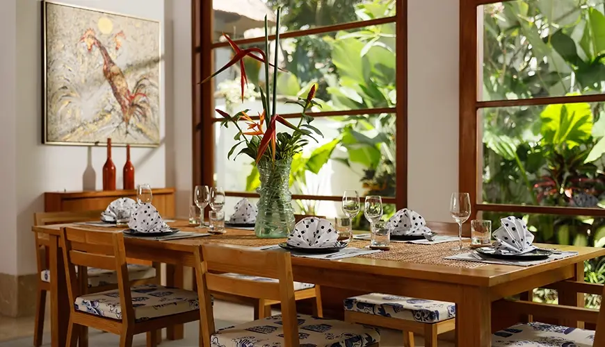 Villa Edward, Jimbaran, Bali — elegant bali villa dining area with tropical garden view | The Luxury Bali