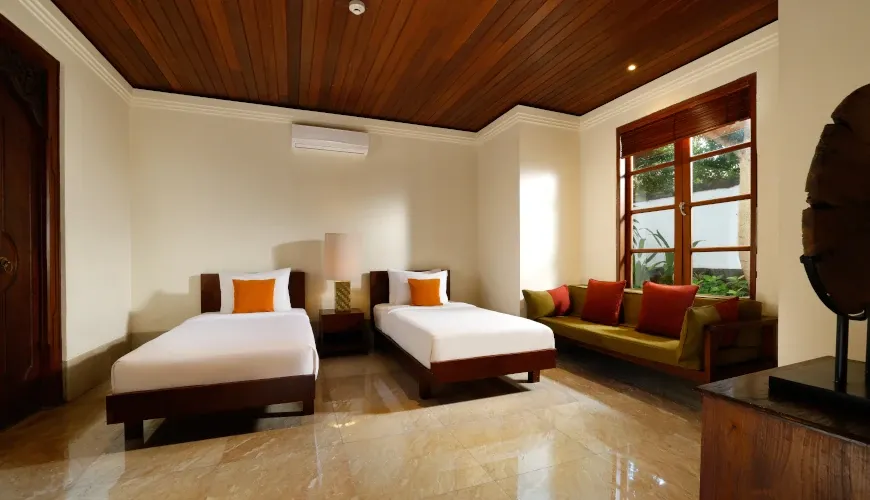 Villa Ohm, Jimbaran, Bali — twin bedroom | The Luxury Bali