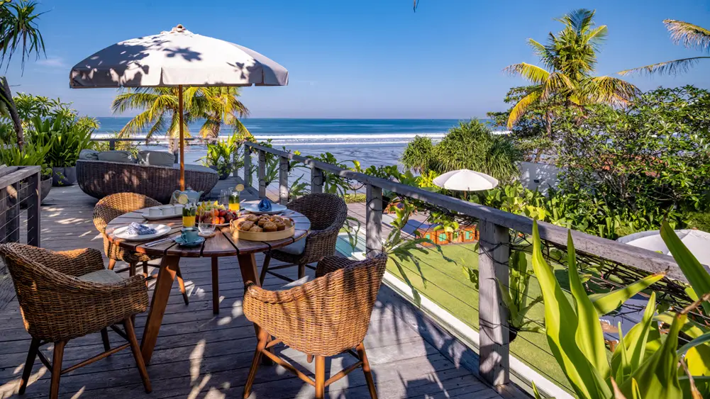 Noku Beach House, Seminyak, Bali — hearty breakfast with seaview | The Luxury Bali