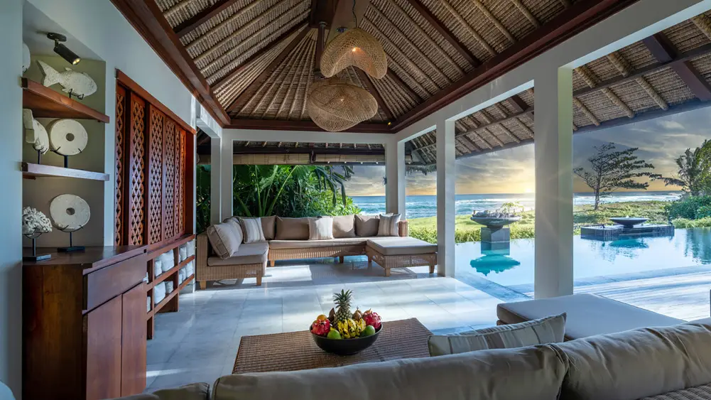 Seseh Beach Villa I, Seseh, Bali — semi outdoor sitting area | The Luxury Bali