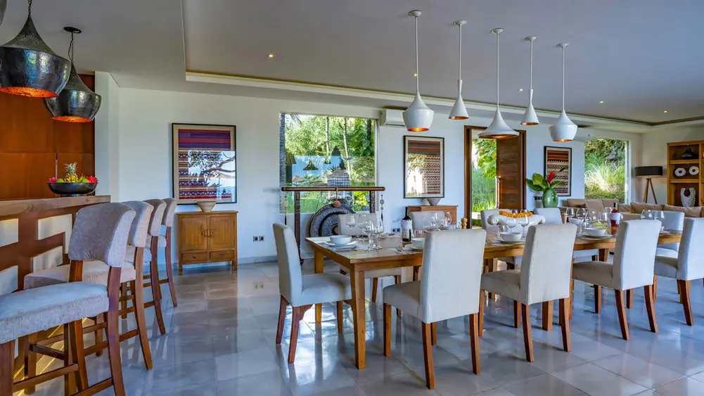 Seseh Beach Villa I, Seseh, Bali — formal dining area | The Luxury Bali