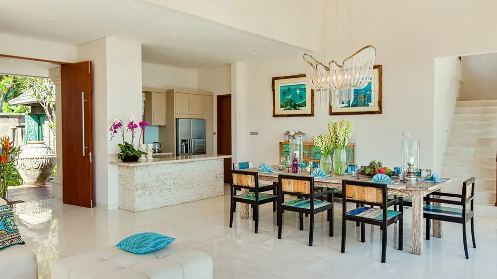 Villa Tirta Nila, Candidasa, Bali — airy and spacious dining area | The Luxury Bali