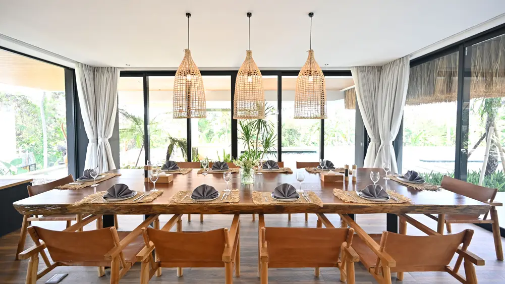 Villa Nica, Canggu, Bali — elite havens villa nica bali indonesia cosy dining by the pool deck | The Luxury Bali