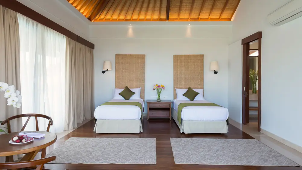 Pandawa Cliff Estate - Villa Marie, Uluwatu, Bali — upstairs twin bedroom | The Luxury Bali