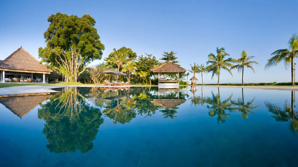 Villa Atas Ombak, Seminyak, Bali — pool reflections | The Luxury Bali