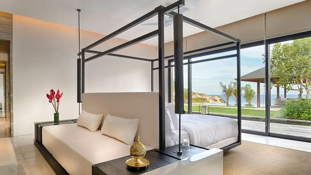 Sohamsa Ocean Estate, Uluwatu, Bali — soham restful guest bedroom overlooking | The Luxury Bali