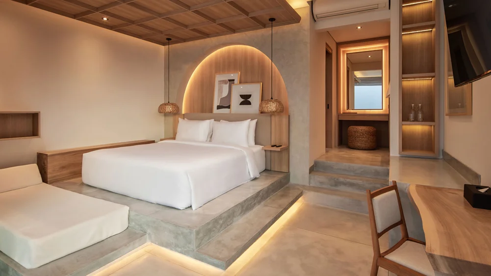 Villa Nini Elly, Canggu, Bali — guest bedroom layout | The Luxury Bali