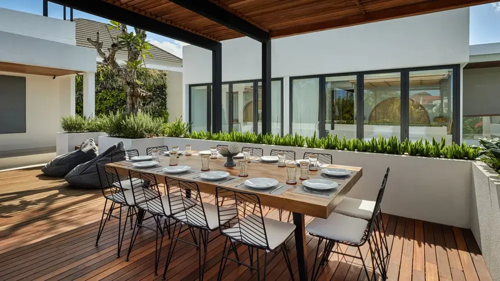 Villa Nini Elly, Canggu, Bali — alfresco dining by the terrace | The Luxury Bali