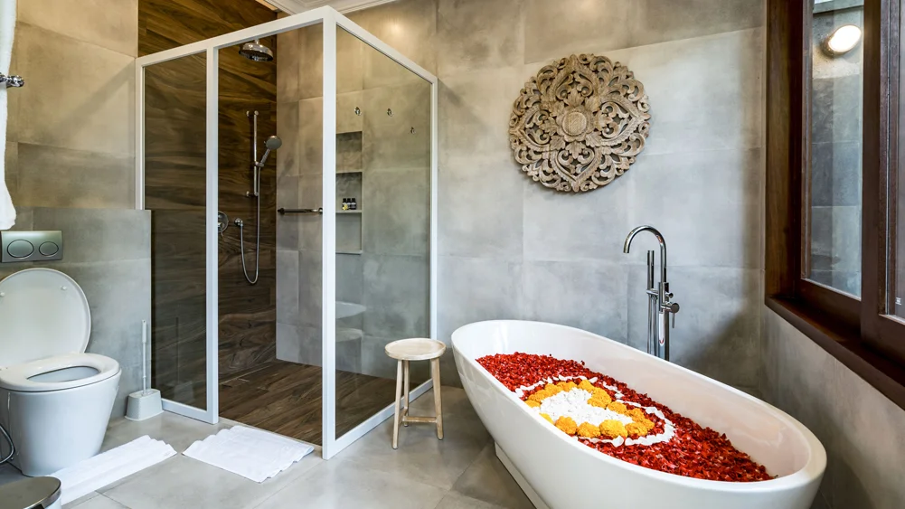 The Pala Ubud - Villa Batur, Ubud, Bali — soothing en suite freestanding bathtub | The Luxury Bali