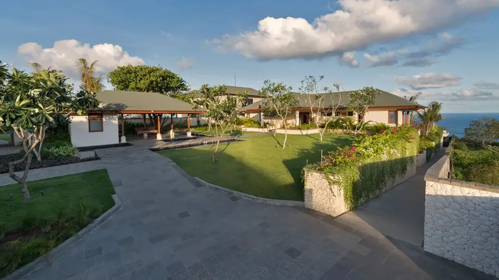 Pandawa Estate - Villa Rose, Uluwatu, Bali — cliff estate villa rose front garden | The Luxury Bali