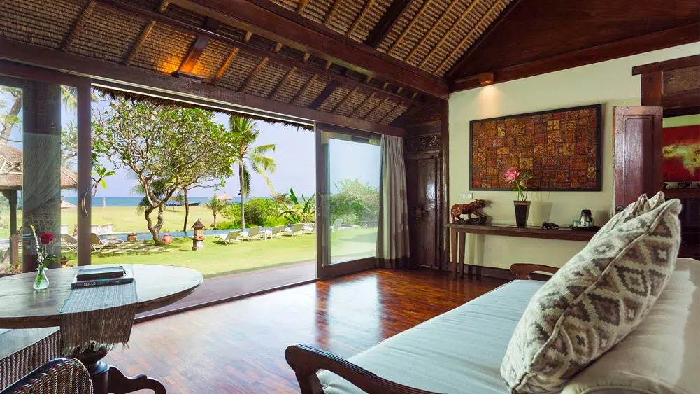 Sungai Tinggi Beach Villa, Canggu, Bali — master bedroom living space | The Luxury Bali