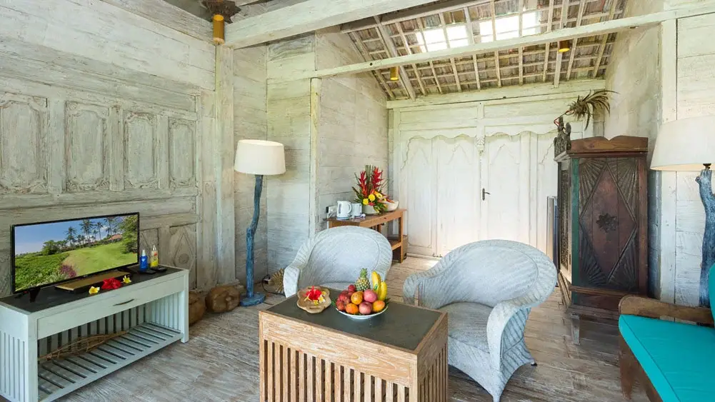 Sungai Tinggi Beach Villa, Canggu, Bali — distinctive indonesian furniture at joglo | The Luxury Bali