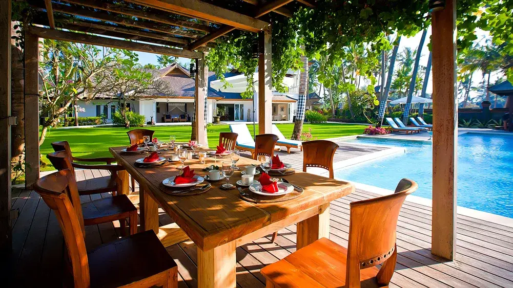 Villa Puri Nirwana, Ketewel, Bali — outdoor dining area | The Luxury Bali